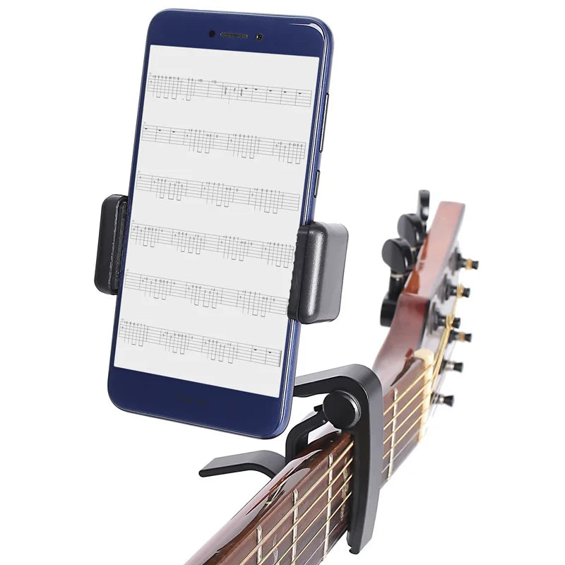 Guitar Capo Guitar Phone Holder Stand Adjustable Capo for Guitar Accessories Musical Instruments