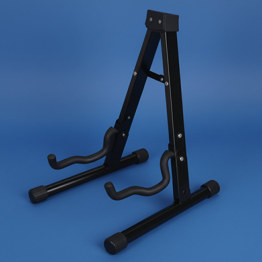 Acoustic Guitar Stand, A-Frame Folding Electric Guitar Stand, Comes with 5 Free Guitar Picks, Bass Guitar Stand, Banjo Stand for Mandolin, Ukulele, Cello,