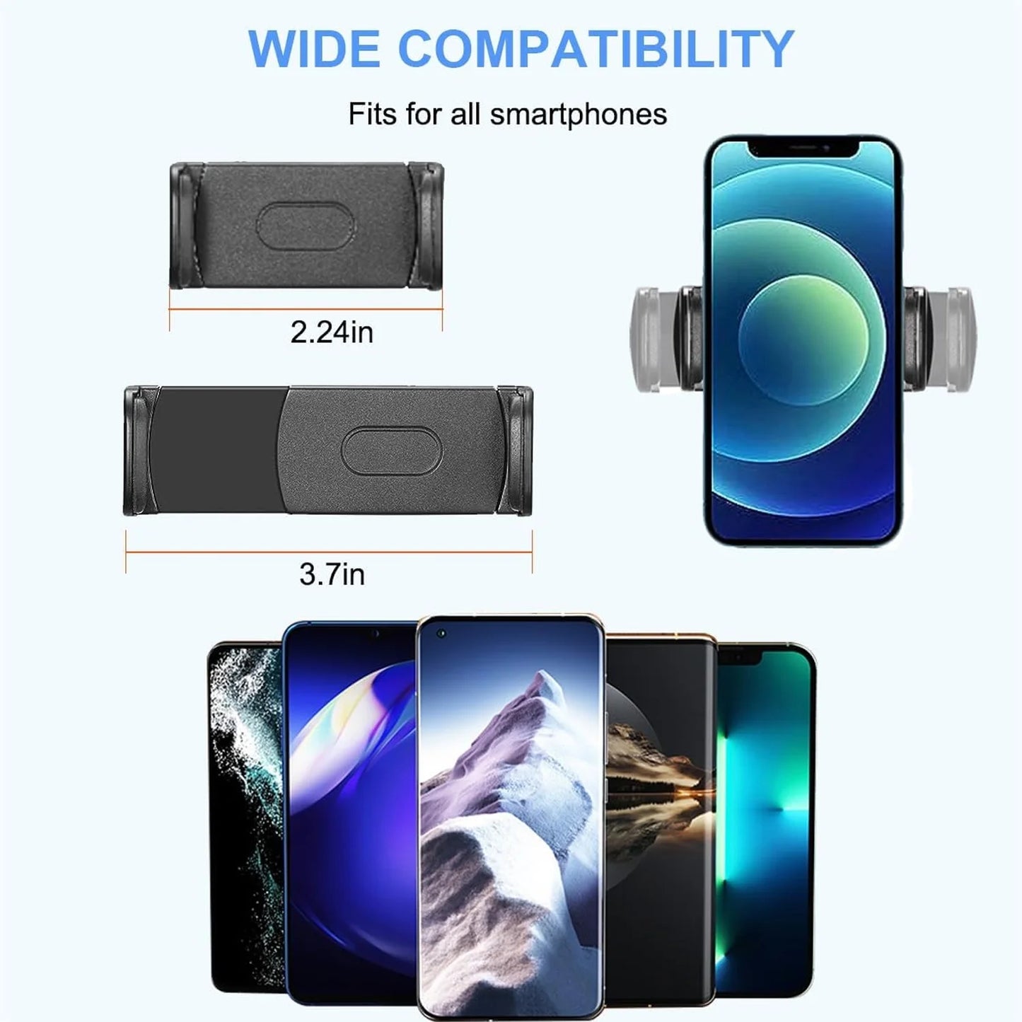 Mic Stand Phone Holder,Flexible Phone Holder for Microphone Stand, Adjustable Iphone Mic Stand Holder, Music Stand Phone Holder for Iphone 14 13 12 MAX Pro Samsung Galaxy All Smartphones