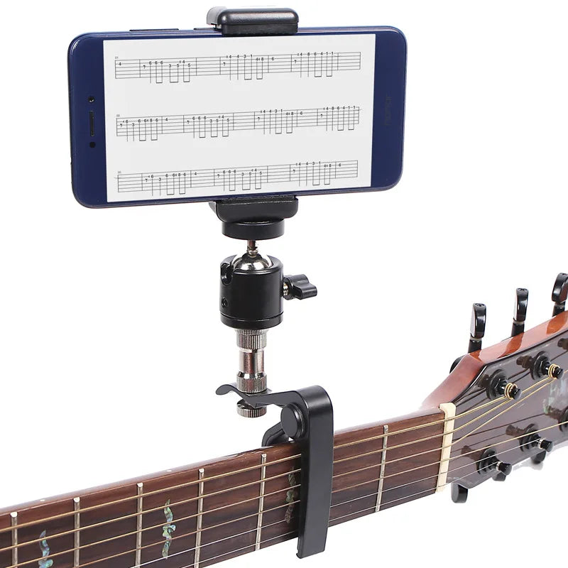 Guitar Capo Guitar Phone Holder Stand Adjustable Capo for Guitar Accessories Musical Instruments