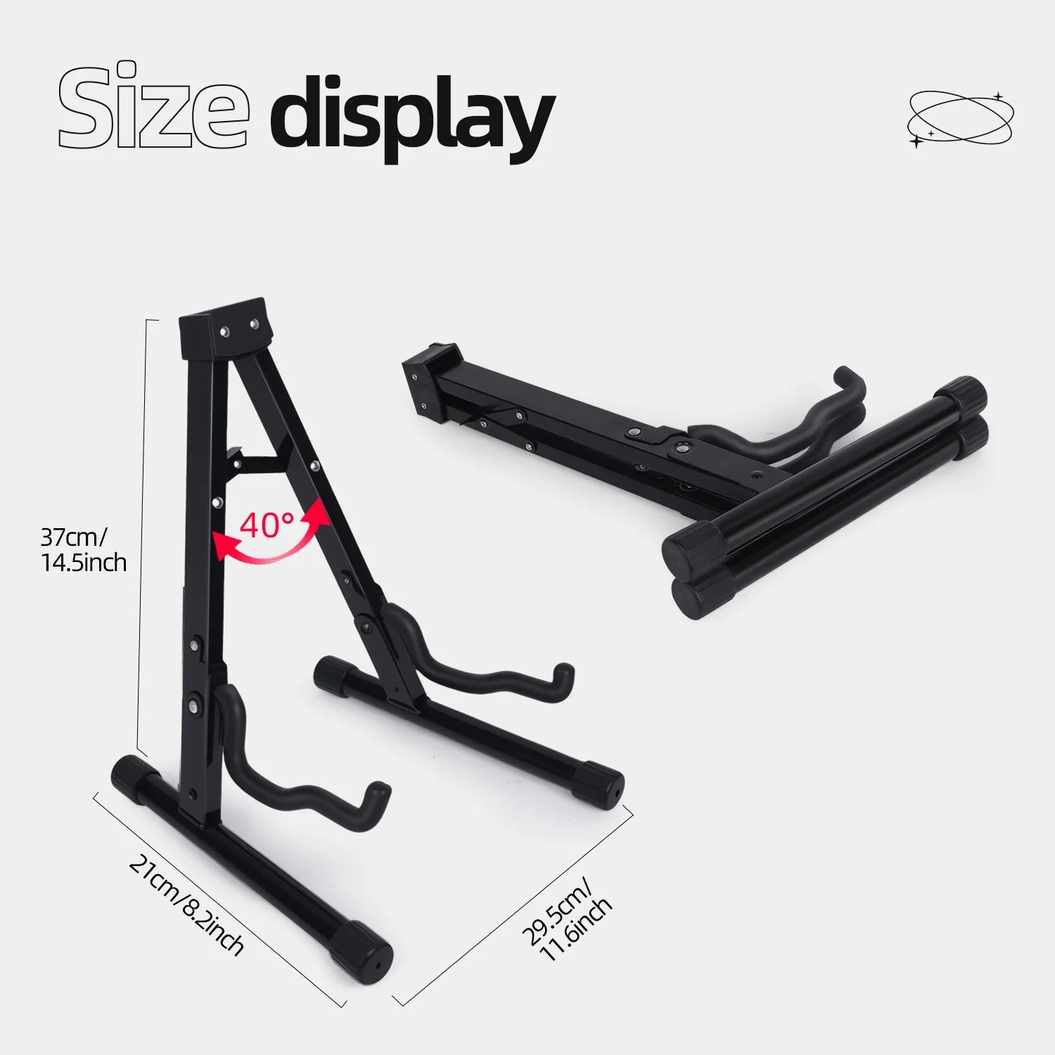 Acoustic Guitar Stand, A-Frame Folding Electric Guitar Stand, Comes with 5 Free Guitar Picks, Bass Guitar Stand, Banjo Stand for Mandolin, Ukulele, Cello,