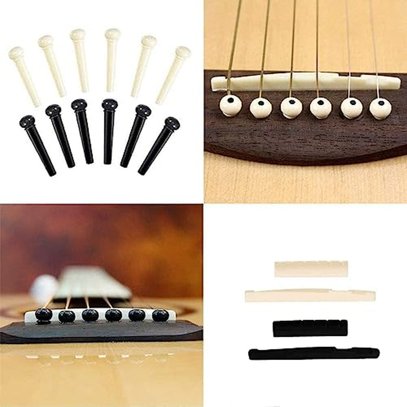 48 PCS Guitar Accessories Kit, Acoustic Guitar Changing Tool, Including Acoustic Guitar Strings, Guitar Picks, Capo, String Winder, Bridge Pins, Pin