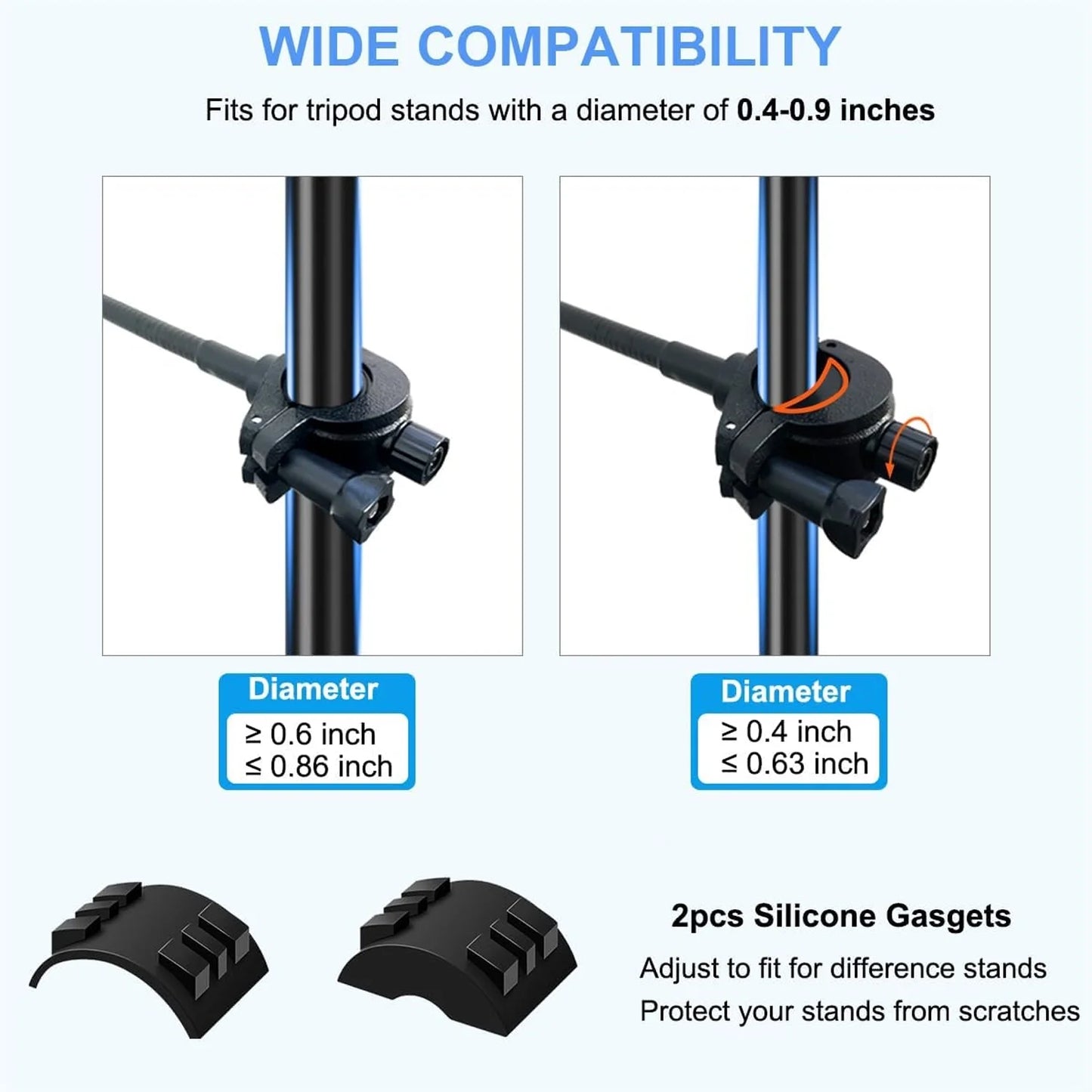 Mic Stand Phone Holder,Flexible Phone Holder for Microphone Stand, Adjustable Iphone Mic Stand Holder, Music Stand Phone Holder for Iphone 14 13 12 MAX Pro Samsung Galaxy All Smartphones