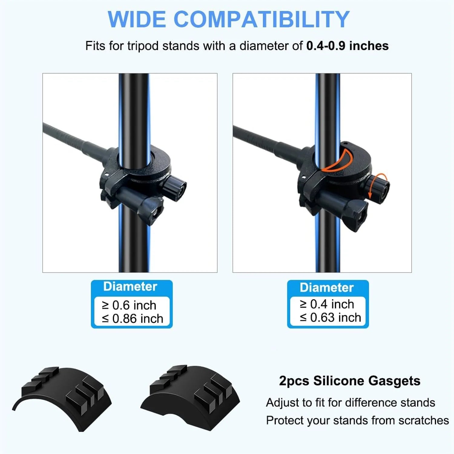 Mic Stand Phone Holder,Flexible Phone Holder for Microphone Stand, Adjustable Iphone Mic Stand Holder, Music Stand Phone Holder for Iphone 14 13 12 MAX Pro Samsung Galaxy All Smartphones